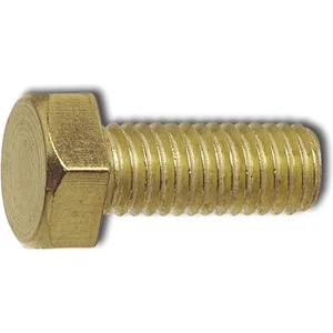 ISO4017 M 6x 35 Messing blank Sechskantschraube ohne Schaft (DIN933)