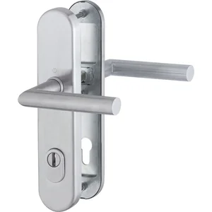 SH-Drückergarnitur AMSTERDAM Langschild PZ88, RC2, mit Kernziehschutz,Edelstahl