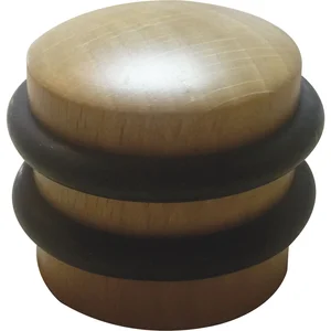 Bodentürpuffer - ø 40 mm, Höhe 34 mm, Anschlag 2 Gummiringe, Ahorn