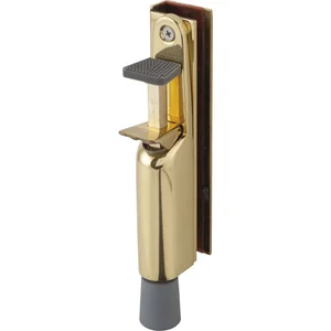 Türfeststeller 1132 für Glastüren, Hub 30 mm, 210 x 36 mm, Messing poliert