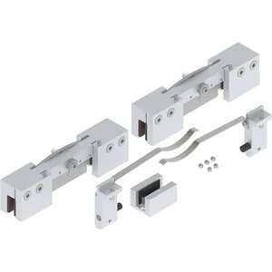 HELM GT-S 150 Beschlagset Glas 8-12,76mm ohne Laufschiene 150kg silber eloxiert