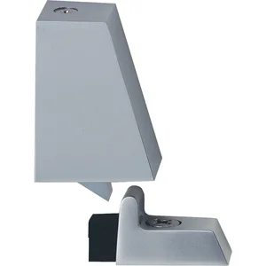 Türfeststeller 1013 mit Wippe und Gummipuffer, Aluminium silber eloxiert