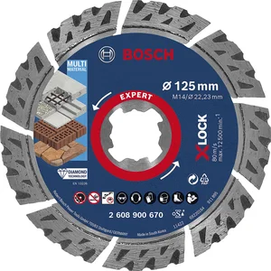 BOSCH EXPERT MultiMaterial X-LOCK Diamanttrennscheiben 125x22,23x2,4x12 mm