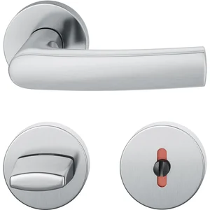 FSB Drückergarnitur 12 1015 ASL auf Rosette WC DIN, Edelstahl matt