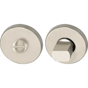 MARCHESI WC - Rosette ø 50, H: 7 mm, Schlitzkopf u. Drehknopf, Edelstahl matt