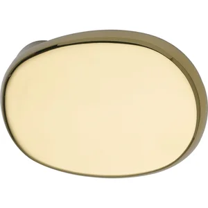 MARCHESI Türknopf gekröpft oval, 51 x 81 x 47, Edelstahl Messing poliert