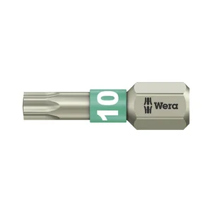 WERA Bit-Einsatz Edelstahl 3867/1TS 1/4"sechskant TX10/25 mm Torx®