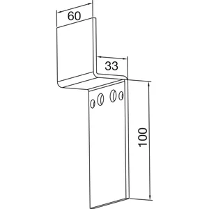 THYSSENKRUPP Syprotech Glashalter für Sprossenprofil 60/100, Alu blank
