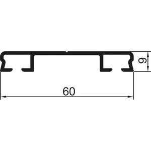 THYSSENKRUPP Syprotech Flachdeckschiene 60/9 ungelocht L=6000 mm Alu blank