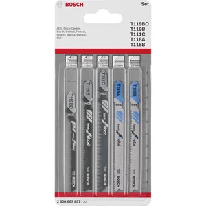 BOSCH Stichsägeblatt-Set Holz Metall Einnockenschaft 5-teilig