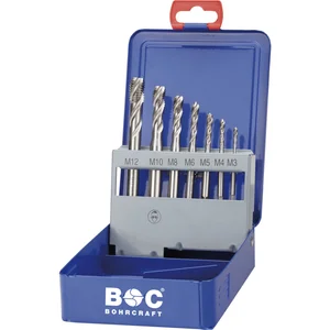 BOHRCRAFT Maschinengewindebohrer-Satz M3-M12 HSS-E Co5 35º rechtsspiral 7-tlg.
