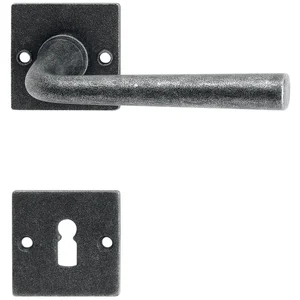 HALCÖ Drückergarnitur SÖLL - auf Rosette BB, TS-50, schwarz passiviert