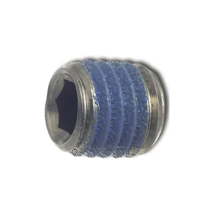 ISO4026 M 8x 6 Edelstahl A2 mit Tuflok-rundumbeschichtung (blau) (DIN913)