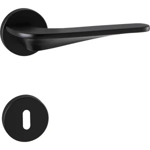 MARCHESI Drückergarnitur LJUBLJANA auf Rosette BB, 38-45 mm, Zamak schwarz matt