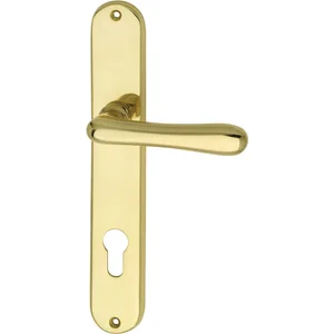 MARCHESI FH Drückergarnitur ELEGANT 22 - auf Schild PZ 88, Messing poliert