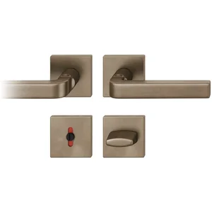 FSB Drückergarnitur 12 1004 ASL auf Rosette WC, Bronze dunkel patiniert