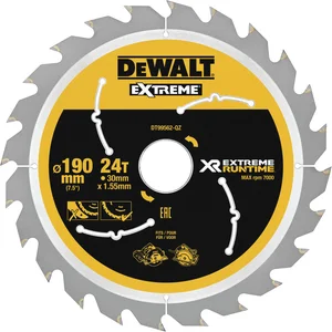 DEWALT Kreissägeblatt XR Extrem Runtime HM ø 190 x 1,38 x 30mm Zähne 24 (WZ/FZ)