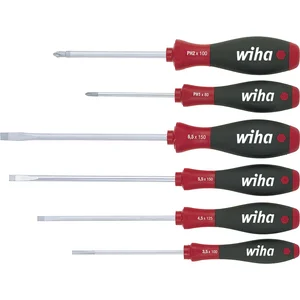 WIHA E-Schraubendreher Set SoftFinish Schlitz/Phillips 6-teilig