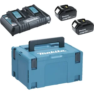 MAKITA Akku-Powerkit 18 Volt / 2 Stück 6,0 Ah Akkus und Ladegerät DC18RD