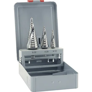 ALPEN Stufenbohrer-Satz HSS Co5 Gr.1-3 2 Schneiden Bohrer ø 4.0-30.0 mm