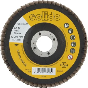 SOLIDO Schleiflamellenteller Zirkonkorund ø 115 mm Korn 80