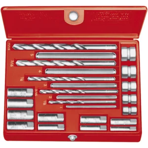 Schraubenausdreher-Satz 1/4"-1/2'" Gr. 1-5 in Kassette 20-teilig