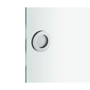 Glastürmuscheln 4256 - rund, für Glasstärke 10 mm, rund, Ø75mm, offen, Edelstahl