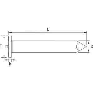 Isolierstift 3x100 Edelstahl 1.4301/1Spitze