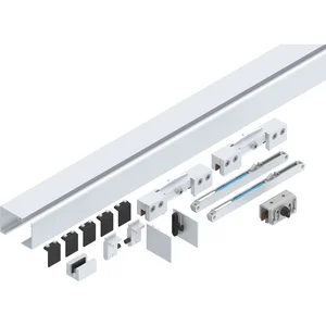 HELM GT-L 80 Beschlagset Glas 8-10,76 mm L=2000 mm Wandmontage silber eloxiert