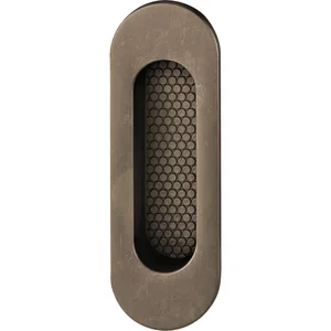 FSB Schiebetürmuschel 42 4215 oval 35 x 105 mm, Bronze dunkel patiniert gewachst