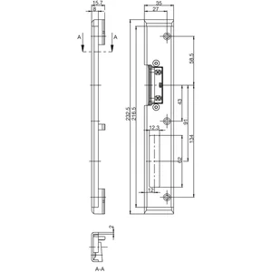 GU Schließblech Secury Automatic MR2 mit Austauschstück, 1 flg. Rehau 730,rechts
