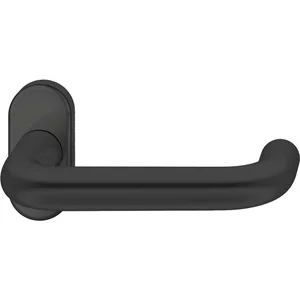 FSB FH-Rahmentürdrücker 09 1070 Hochhaltefeder B Aluminium tiefschwarz