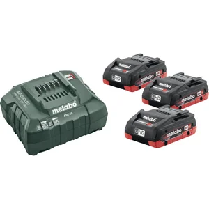 METABO Akku-Basis-Set 3 x 18 Volt / 4,0 Ah LiHD Akkus + ASC 55 Ladegerät