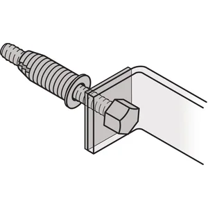 FSB Befestigungszubehör Türgriff einseitig, Türstärke 10-30 mm, Stahl verzinkt