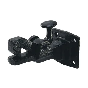 Torhalter 1308 mit Fanghaken für Wandmontage, Temperguss schwarz lackiert