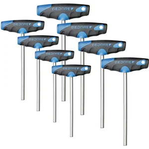 GEDORE Schraubendreher-Satz mit 2K-T-Griff 2142 Sechskant 8-teilig