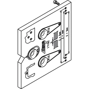 HAWA Toplock Bohrlehre für Schiebetürschloss und Gegenkasten