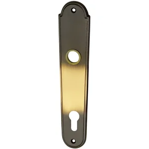 MARCHESI Langschild LÖFFELFORM/POSTHORN - PZ 88, Messing patiniert