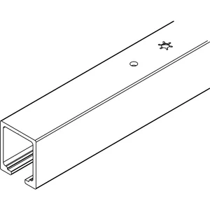 HAWA-Junior 80/100 Laufschiene Deckenmontage L=6000 mm schwarz eloxiert