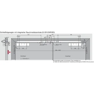 DORMAKABA Gleitschiene GSR-EMR2-V/BG, silber