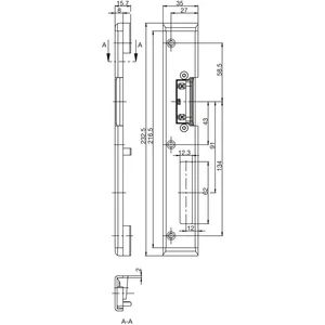 GU Schließblech Secury Automatic MR2 mit Austauschstück, 1flg. Rehau 730, links
