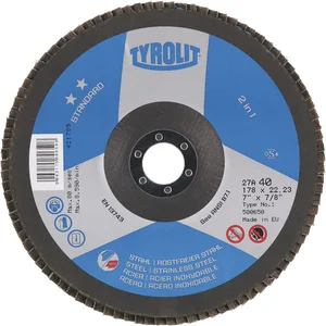 TYROLIT Schleiflamellenteller Standard** gerade Ø 125 mm Korn 60 Form 28A