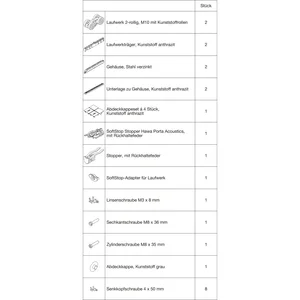 HAWA Porta 100 HMD/HMT-Pocket Acoustics Beschlagset Holz