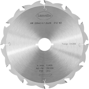 LAMELLO Sägeblatt HW ø 200 mm Z12 für Schnitte in Holzrahmen