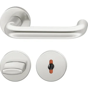 FSB Drückergarnitur 12 1070 ASL auf Rosette WC, silber eloxiert