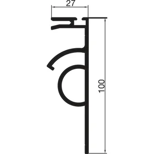 THYSSENKRUPP Syprotech Adapterprofil für Regenrinne L=6000 mm Alu blank