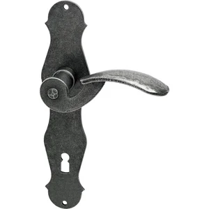 HALCÖ Drückergarnitur STUBAI - auf Schild BB verzinkt schwarz hell passiviert