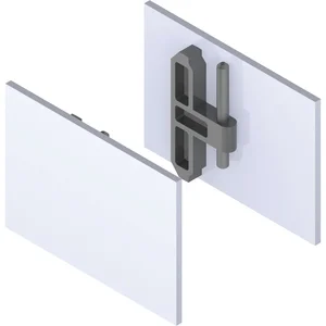 HELM GT-L Abdeckkappen-Set mit Abstandsprofil 15 mm silber eloxiert