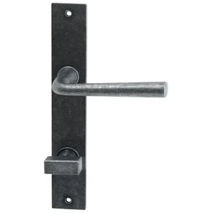 HALCÖ Drückergarnitur SÖLL - auf Schild WC 90, TS-50, schwarz passiviert