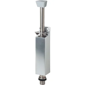 Türfeststeller 1040 mit Bodenbüchse Hub 60 mm, Aluminium schwarz lack./Edelstahl